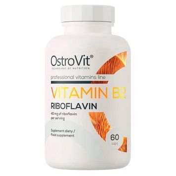 Вітамін B2 Рибофлавін OstroVit Riboflavin 40 мг 60 капс