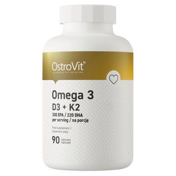 Омега-3 OstroVit Omega 3 + D3 + K2 90 капс