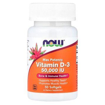 Вітамін D3 NOW Foods Vitamin D-3 10000 IU 50 капс США