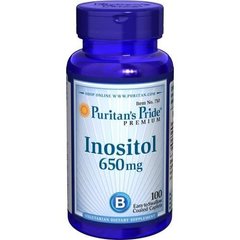 Для работы мозга и успокоения Inositol Puritan's Pride 650 mg 100 caps