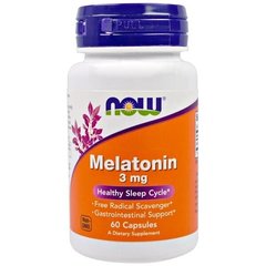 Мелатонин 3 мг Now 60 caps