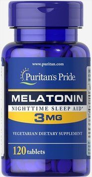&nbsp;Мелатонин&nbsp;3&nbsp;mg,&nbsp;Puritan's&nbsp;Pride&nbsp; 120 таб