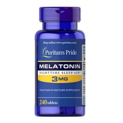 Мелатонин 3 mg, Puritan's Pride  240 таб.