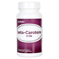 Бета-каротин GNC Beta carotene 6 мг витамин А 100 капс США