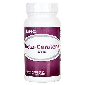 Бета-каротин GNC Beta carotene 6 мг вітамін А 100 капс США