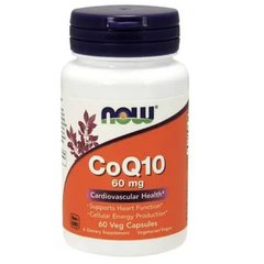 Коэнзим Q10 + Омега-3, Now Foods США, 60 мг, 60 капс