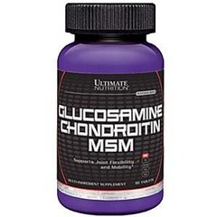 Для суставов Glucosamine & Chondroitin + MSM от Ultimate Nutrition, 90tabs
