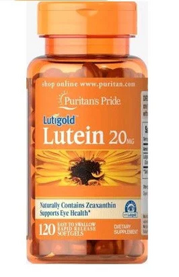 Для зрения Puritans Pride Lutein 20 mg with Zeaxanthin 120 Softgels