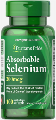 Puritan's Pride Absorbable Selenium 200 mcg 100 капсул