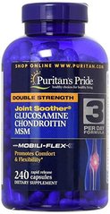 Для суставов Glucosamine Chondroitin MSM Double Strength Puritan's Pride 240таб