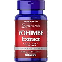 Йохимбин, энергия Puritan s Pride Yohimbe 1000 mg 50 капс