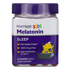 Мелатонин для детей от 4 лет Natrol "Kids Melatonin" со сладким вкусом,1 мг 60 жевательных конфет