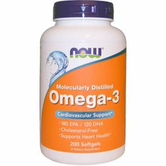 Рыбий жир Now США Omega-3 200 softgels