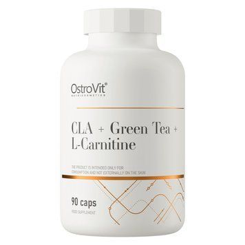 L-Карнитин, зеленый чай, CLA Ostrovit 90 капс