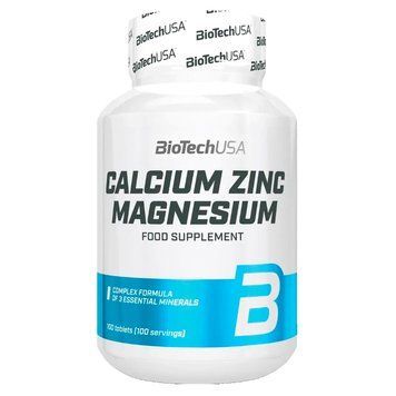 Кальцій Магній Цинк BioTech USA Calcium Magnesium Zink 100 таб