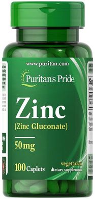 Цинк Zinc Puritans Pride 50 mg 100 caps