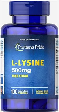 Аминокислота Puritan's Pride L-Lysine 500 mg 100 капс