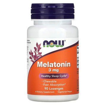 Мелатонин NOW Foods Melatonin 3 мг 90 жев таб LOZ