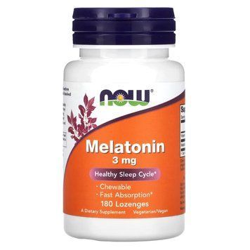 Мелатонин NOW Foods Melatonin 3 мг 180 жев таб LOZ